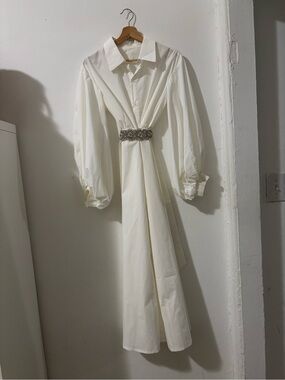 NWT Nothing Fits But White Shirt Dress size L/XL